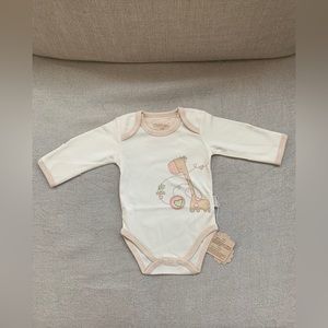 Eotton Certified Organic Cotton Baby Bodysuit with long sleeves - Giraff